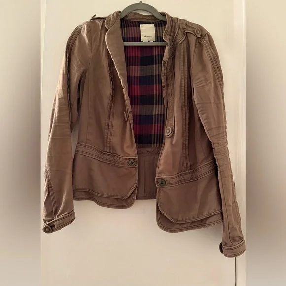 Anthropologie/Elevenses Cotton & Linen Jacket - Picture 3 of 7